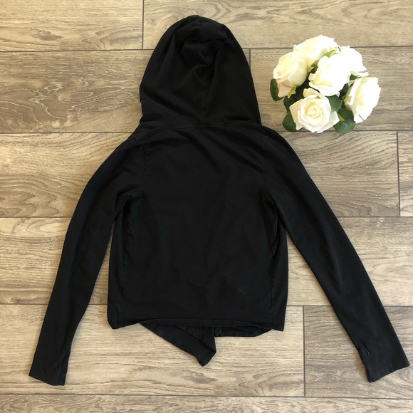 EXPRESS stretchy draped open front hoodie size small - Picture 2 of 5